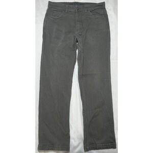 Duluth Trading Men's Flex Fire Hose Gray Work Pants Relaxed Fit Size 34 x 32